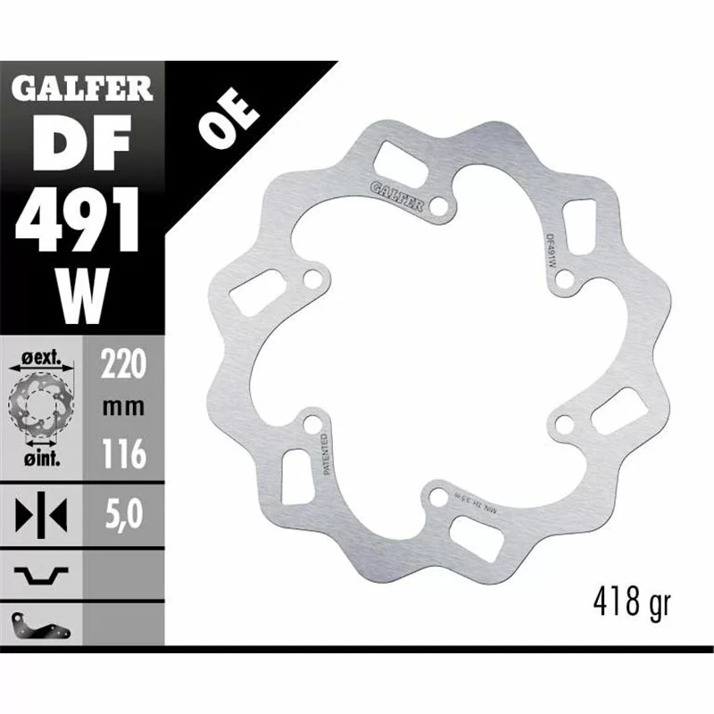 Galfer DF491W Bremsscheibe Wave Fixiert