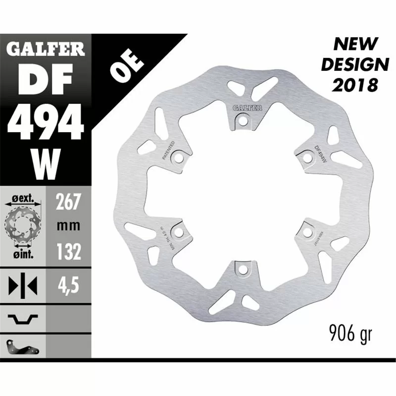 Galfer DF494W Brake Disco Wave Fixed