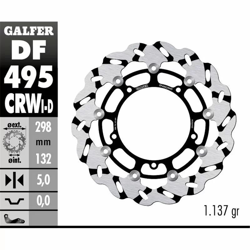 Galfer DF495CRWD Disco de Freno Wave Flotante