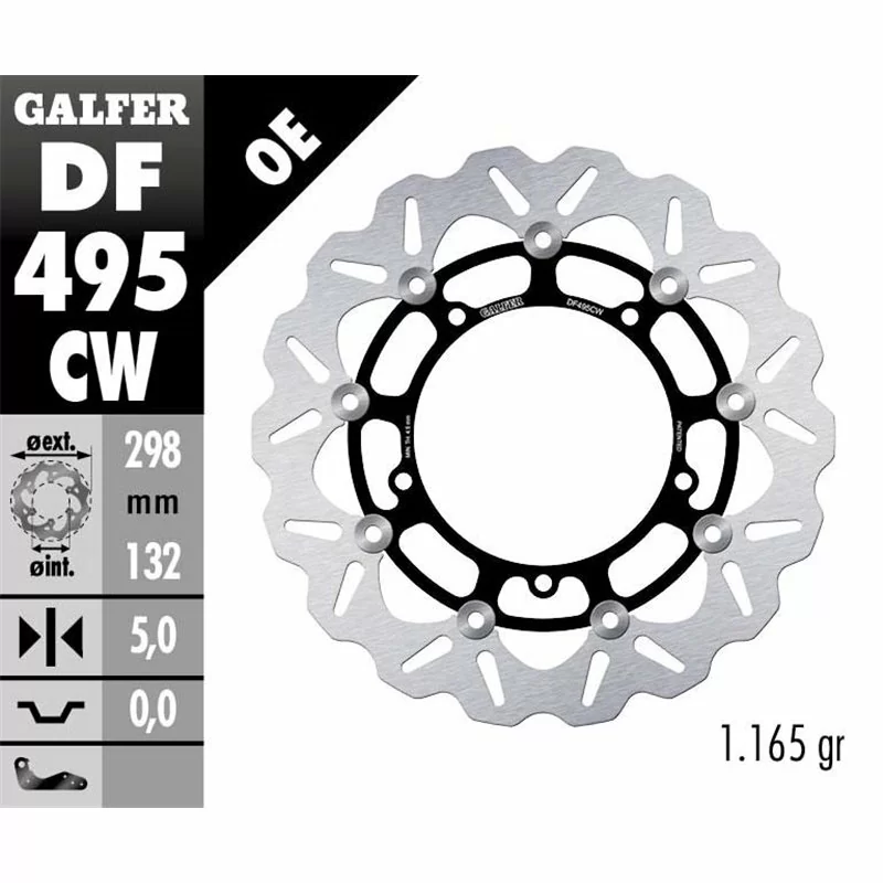 Galfer DF495CW Brake Disc Wave Floating