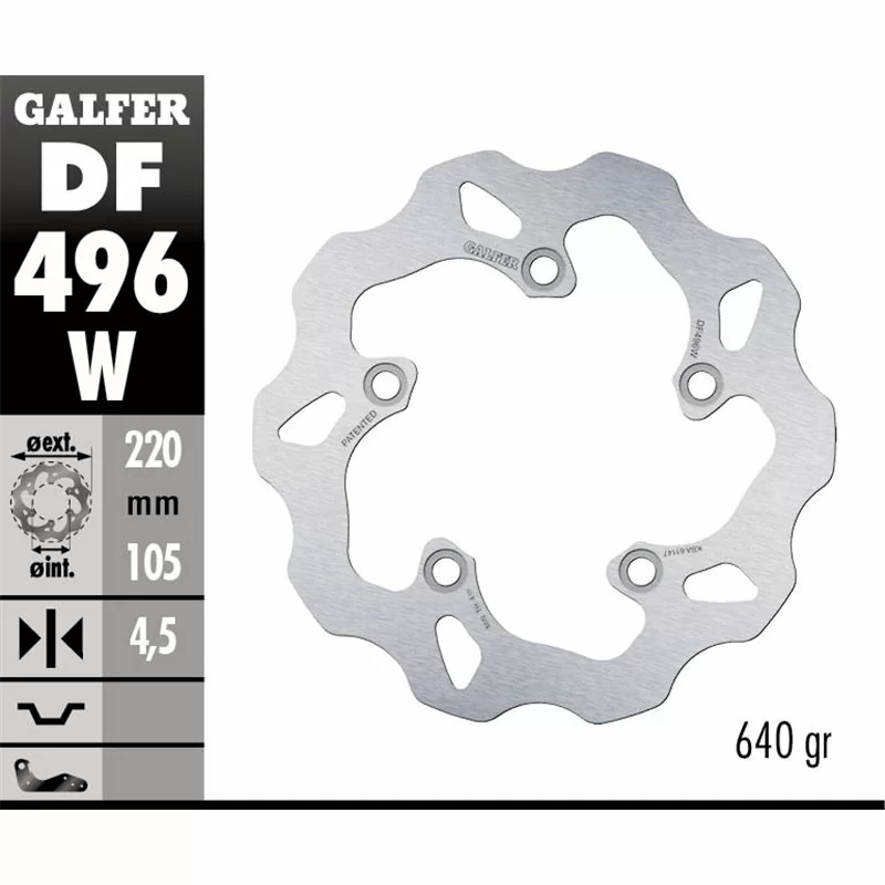 Galfer DF496W Brake Disco Wave Fixed