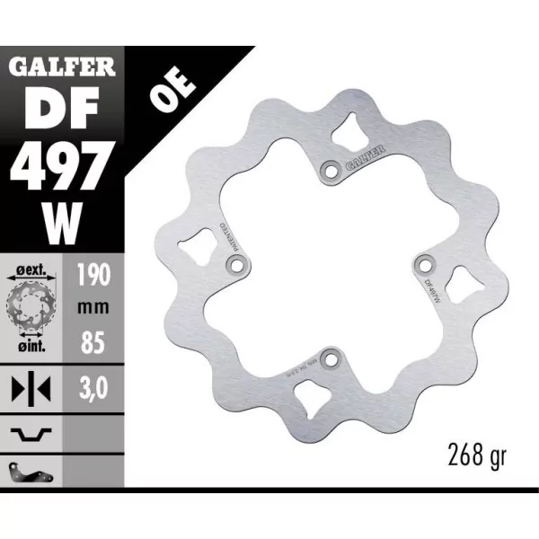 Galfer DF497W Disco Freno Wave Fisso