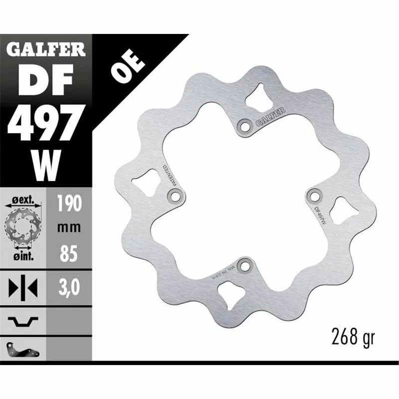 Galfer DF497W Disque De Frein Wave Fixe