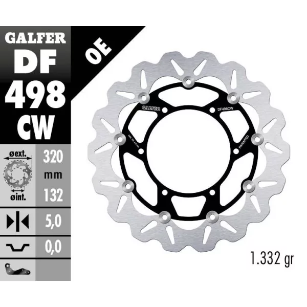 Galfer DF498CW Bremsscheibe Wave Schwimmend