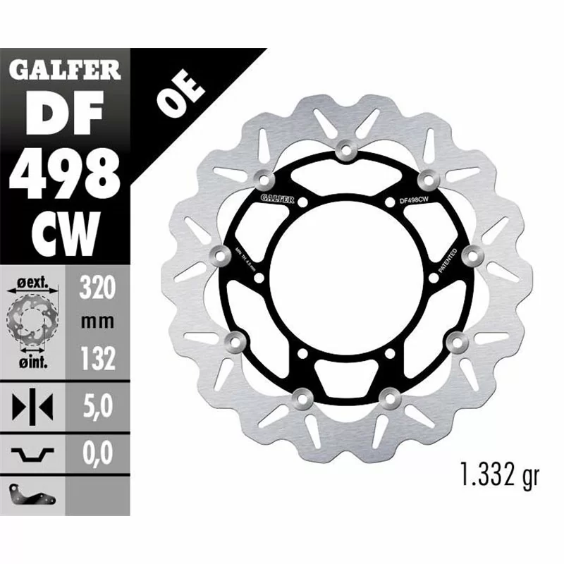 Galfer DF498CW Brake Disc Wave Floating