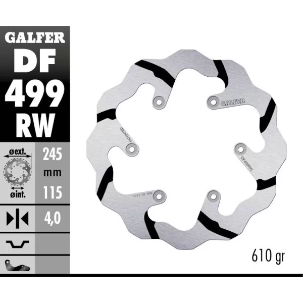 Galfer DF499RW Bremsscheibe Wave Fixiert