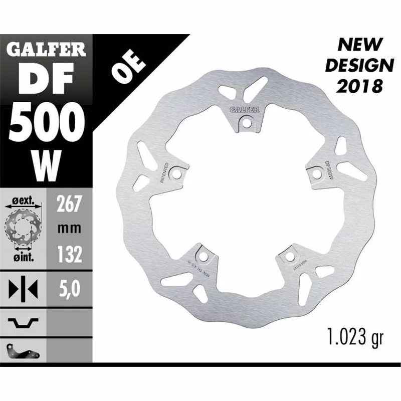 Galfer DF500W Brake Disco Wave Fixed