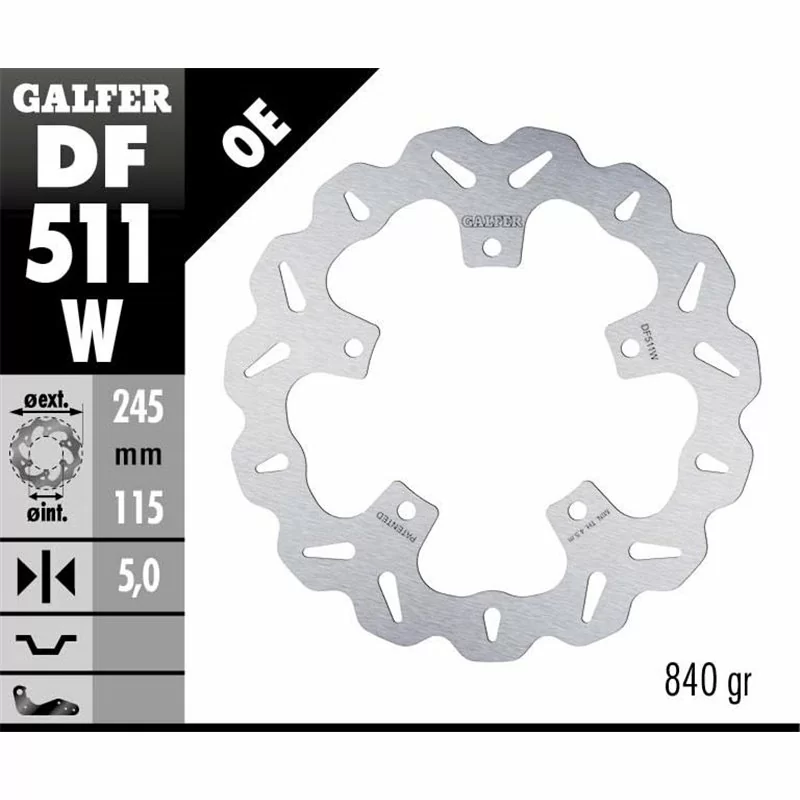 Galfer DF511W Brake Disco Wave Fixed