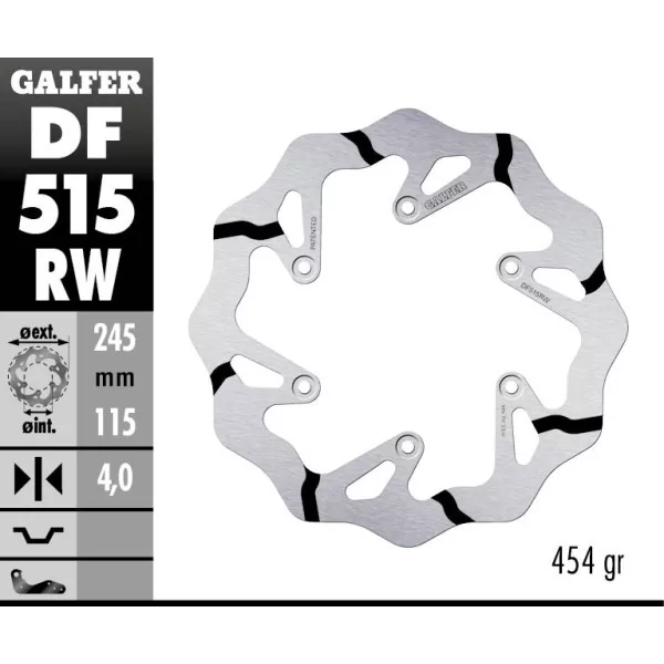 Galfer DF515RW Bremsscheibe Wave Fixiert