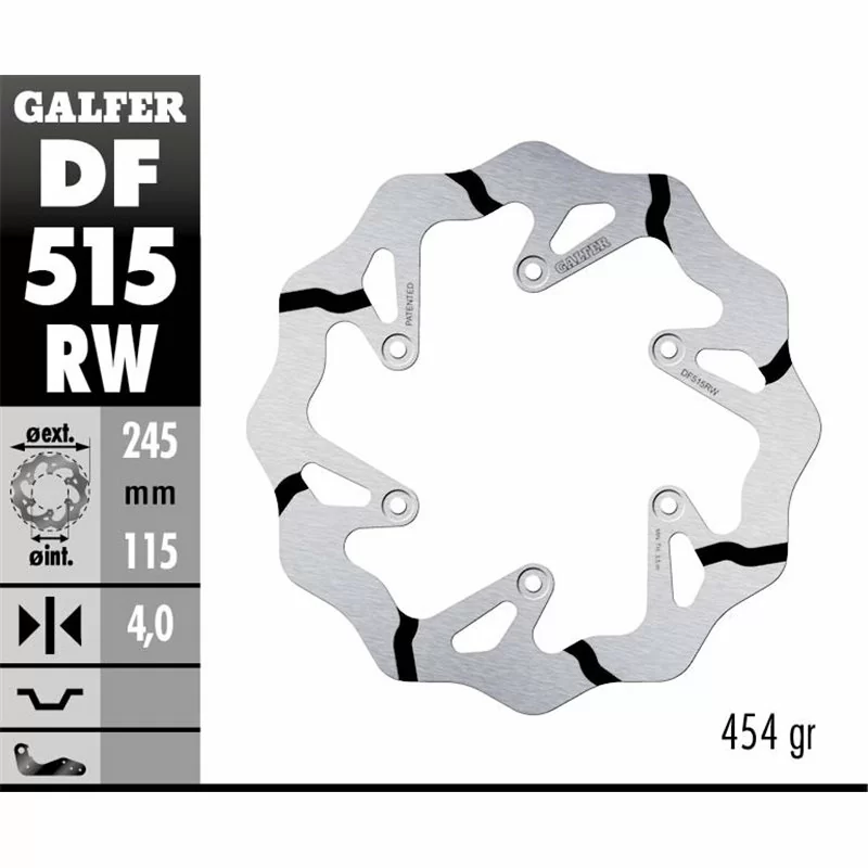 Galfer DF515RW Brake Disco Wave Fixed