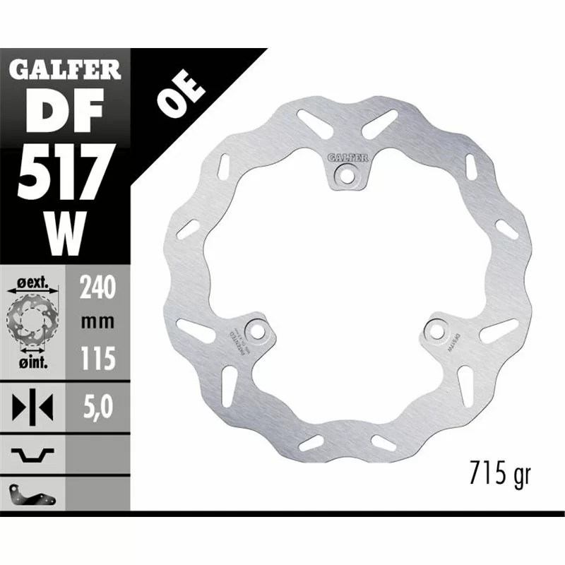 Galfer DF517W Brake Disco Wave Fixed