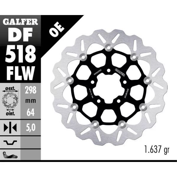 Galfer DF518FLW Bremsscheibe Wave Schwimmend