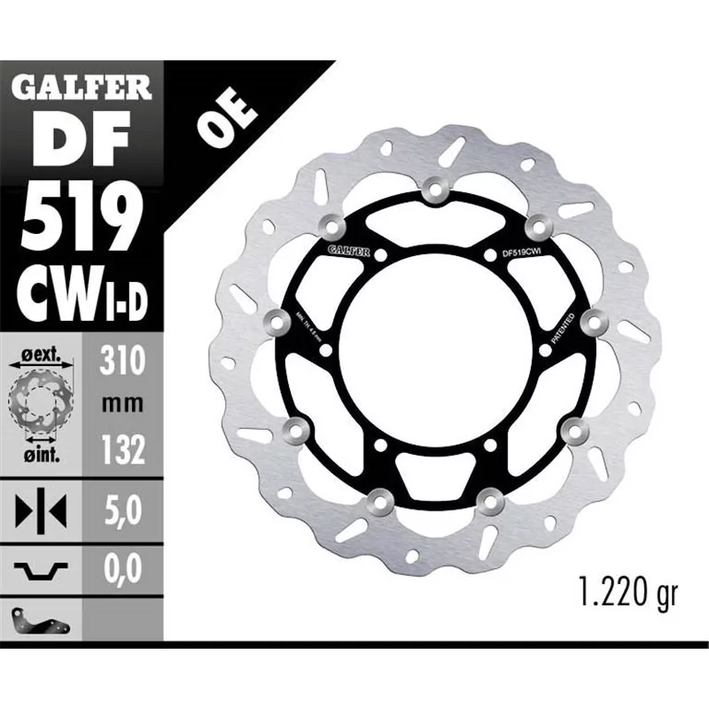 Galfer DF519CWI Bremsscheibe Wave Schwimmend Galfer DF519CWI Bremsscheibe Wave Schwimmend