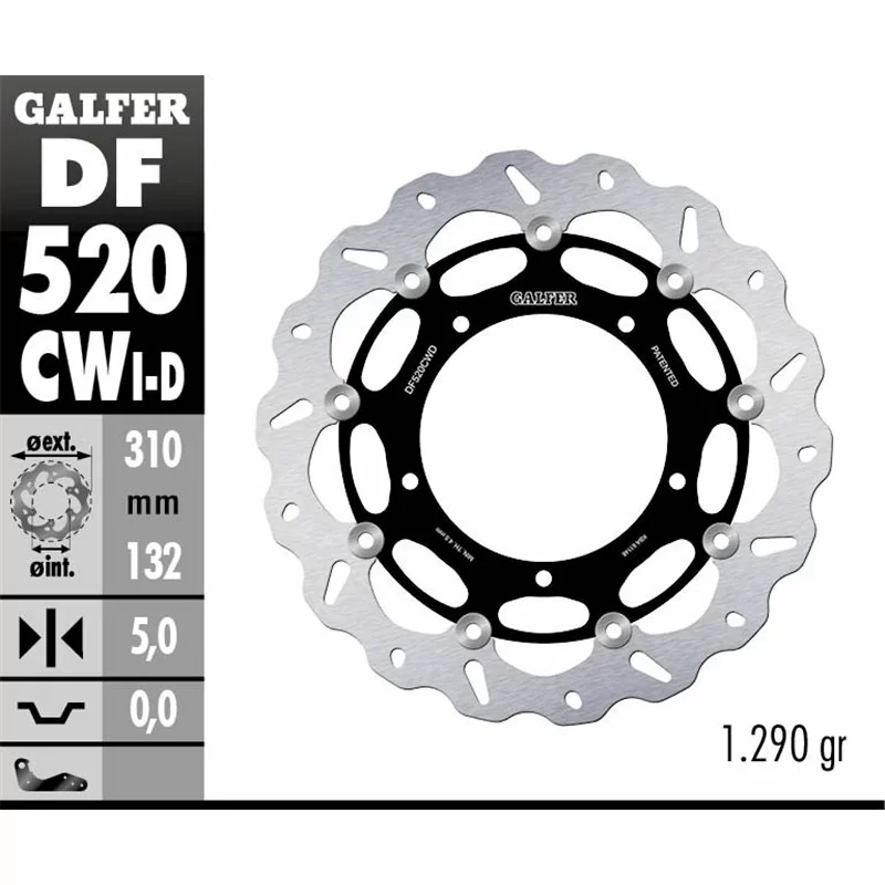 Galfer DF520CWI Brake Disc Wave Floating