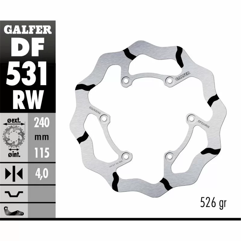 Galfer DF531RW Brake Disco Wave Fixed