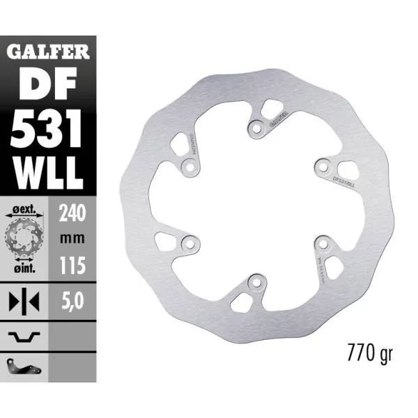 Galfer DF531WLL Brake Disc Wave Fixed