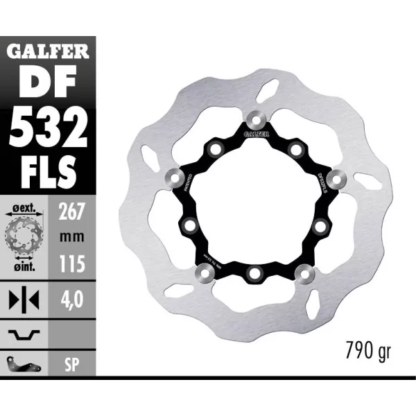 Galfer DF532FLS Bremsscheibe Wave Schwimmend
