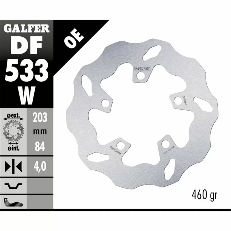 Galfer DF533W Disque De Frein Wave Fixe