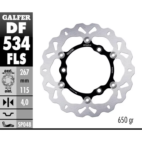 Galfer DF534FLS Bremsscheibe Wave Schwimmend