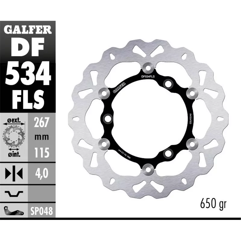 Galfer DF534FLS Bremsscheibe Wave Schwimmend Galfer DF534FLS Bremsscheibe Wave Schwimmend