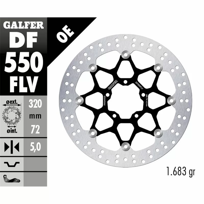 Galfer DF550FLV Brake Disc Wave Floating