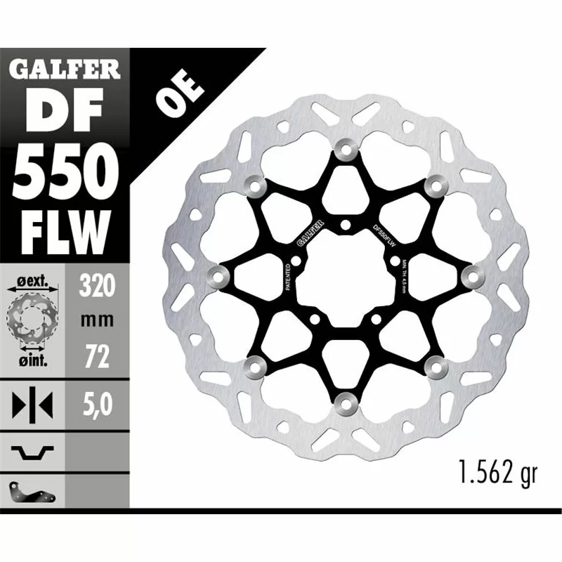 Galfer DF550FLW Disque de Frein Wave Flottant