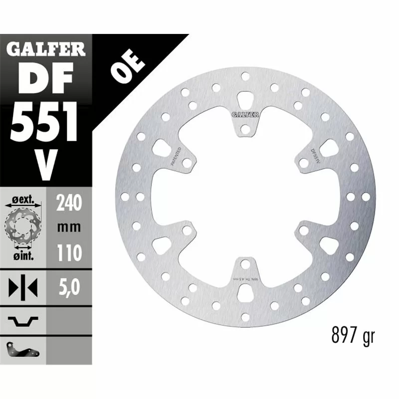 Galfer DF551V Brake Disco Wave Fixed