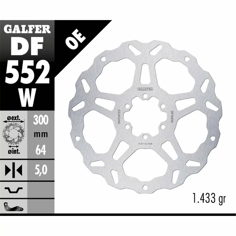 Galfer DF552W Brake Disco Wave Fixed