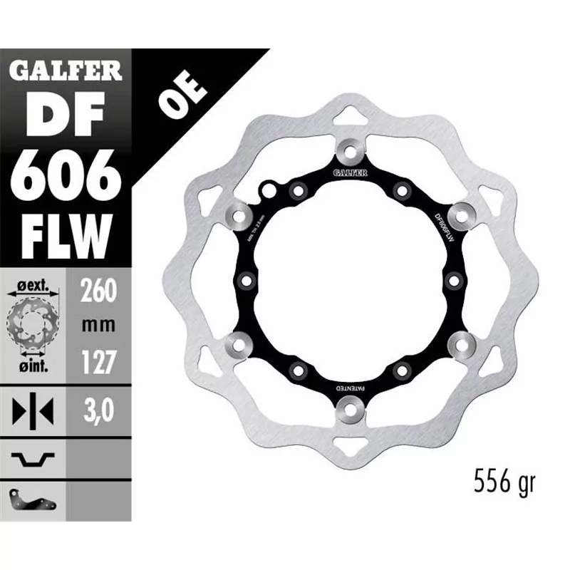 Galfer DF606FLW Bremsscheibe Wave Schwimmend