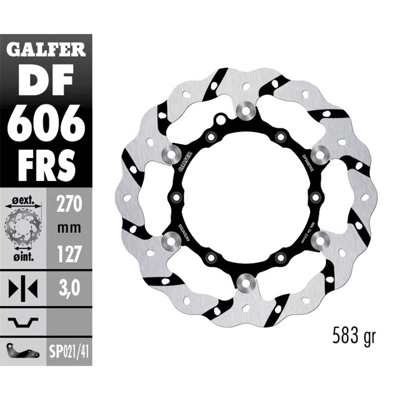 Galfer DF606FRS Disque de Frein Wave Flottant Galfer DF606FRS Disque de Frein Wave Flottant
