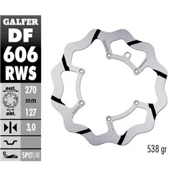 Galfer DF606RWS Disque De Frein Wave Fixe