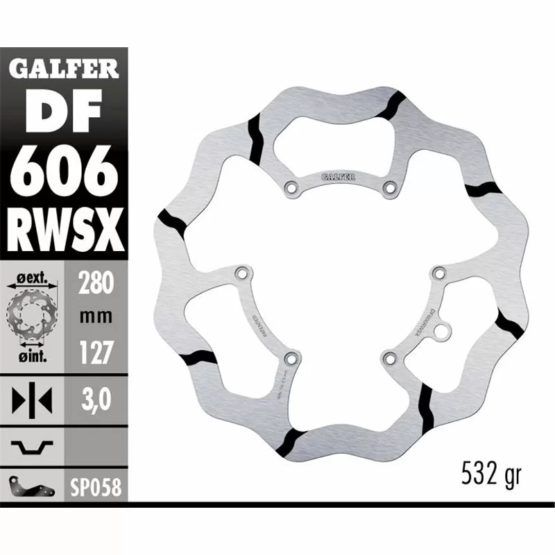 Galfer DF606RWSX Brake Disco Wave Fixed