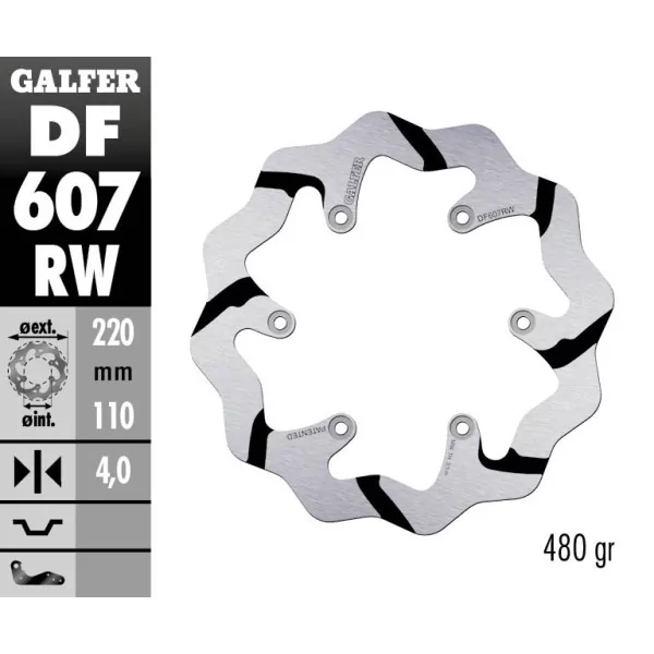 Galfer DF607RW Disque De Frein Wave Fixe