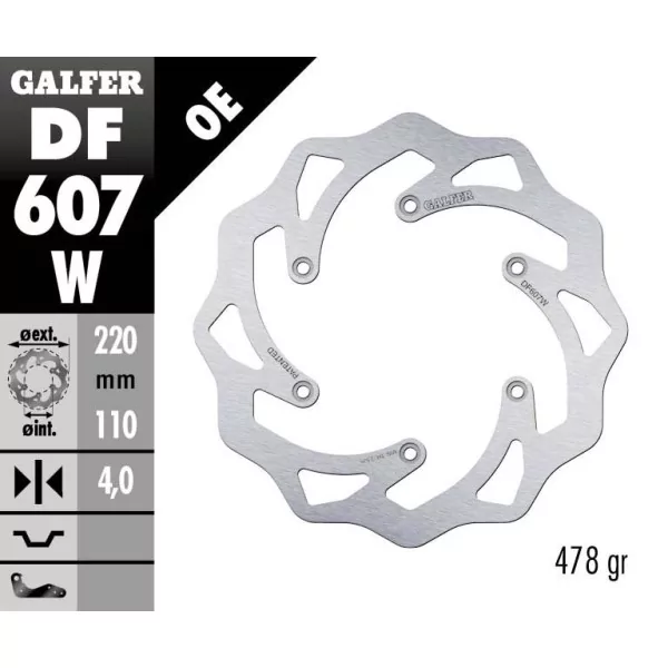 Galfer DF607W Brake Disc Wave Fixed