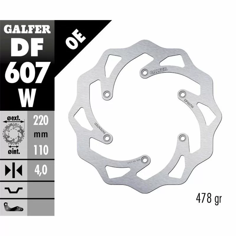 Galfer DF607W Brake Disco Wave Fixed