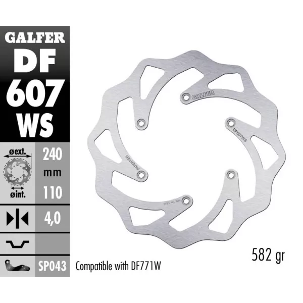 Galfer DF607WS Brake Disc Wave Fixed