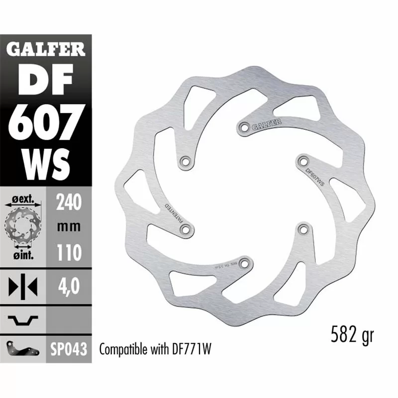 Galfer DF607WS Brake Disco Wave Fixed