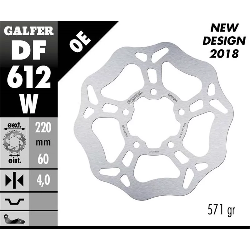 Galfer DF612W Disco Freno Wave Fisso Galfer DF612W Disco Freno Wave Fisso