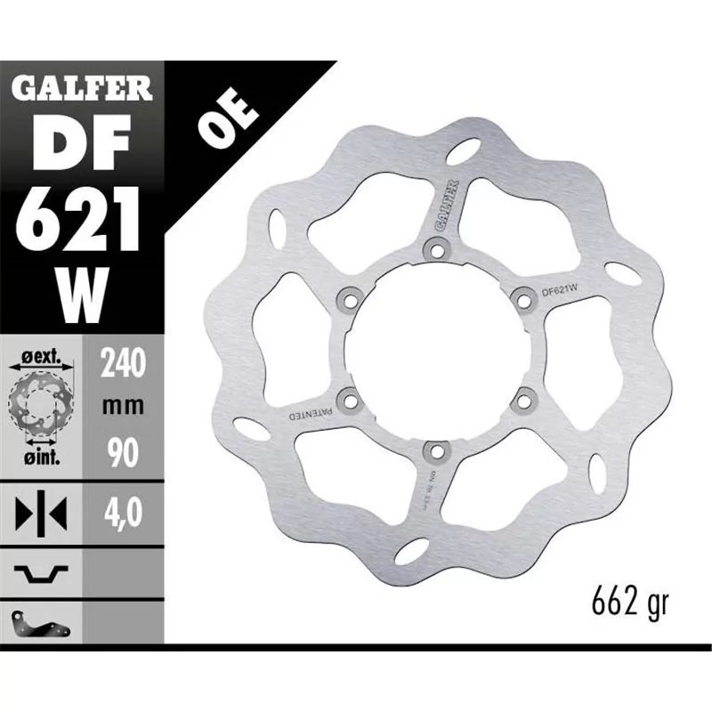 Galfer DF621W Brake Disco Wave Fixed