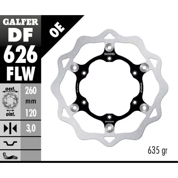 Galfer DF626FLW Bremsscheibe Wave Schwimmend