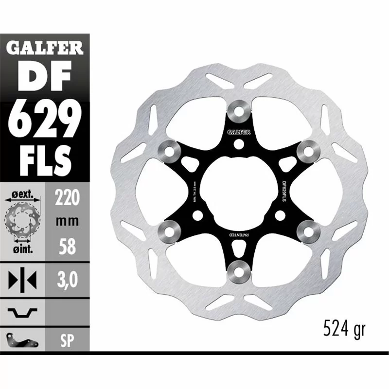 Galfer DF629FLS Brake Disc Wave Floating
