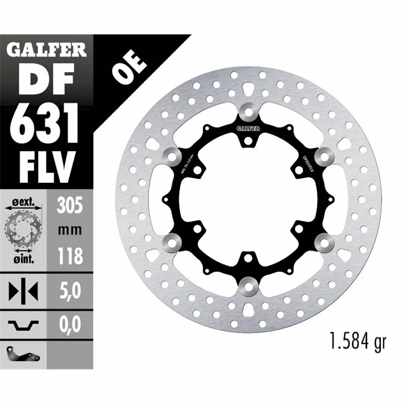Galfer DF631FLV Brake Disc Wave Floating