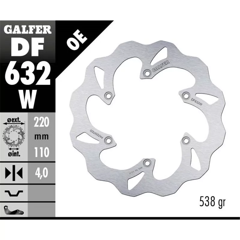 Galfer DF632W Disco Freno Wave Fisso Galfer DF632W Disco Freno Wave Fisso