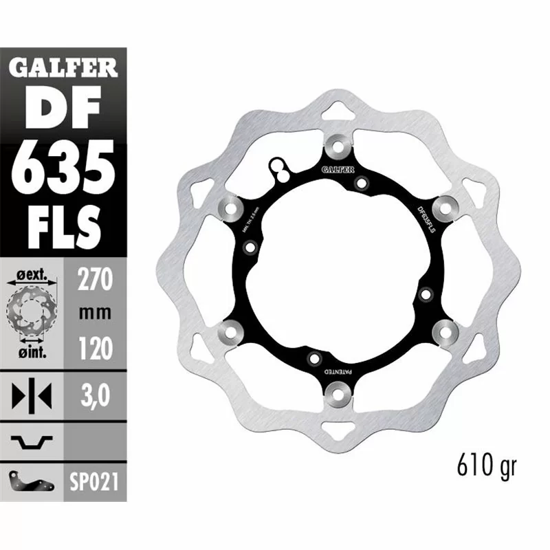 Galfer DF635FLS Brake Disc Wave Floating