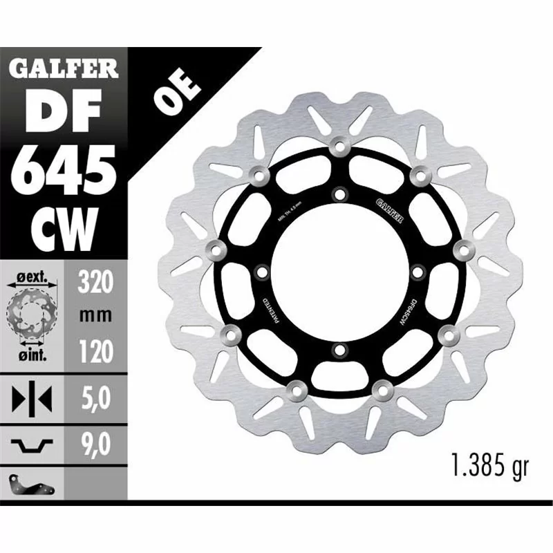 Galfer DF645CW Brake Disc Wave Floating