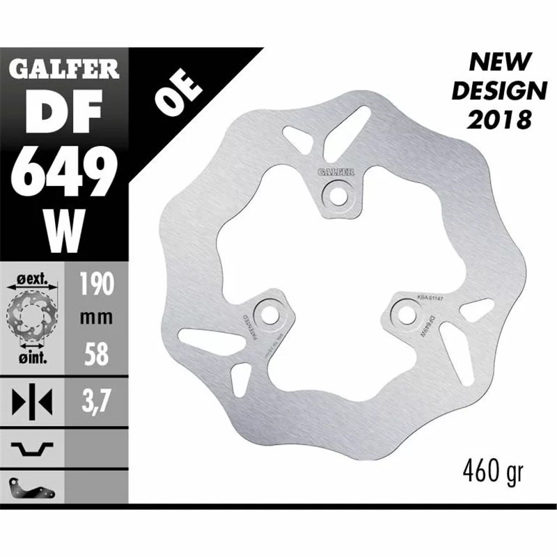 Galfer DF649W Brake Disco Wave Fixed