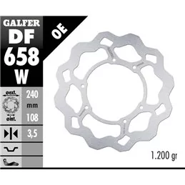 Galfer DF658W Brake Disco Wave Fixed