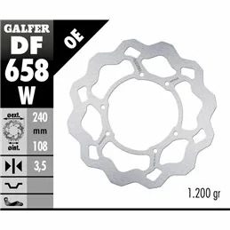 Galfer DF658W Bremsscheibe Wave Fixiert