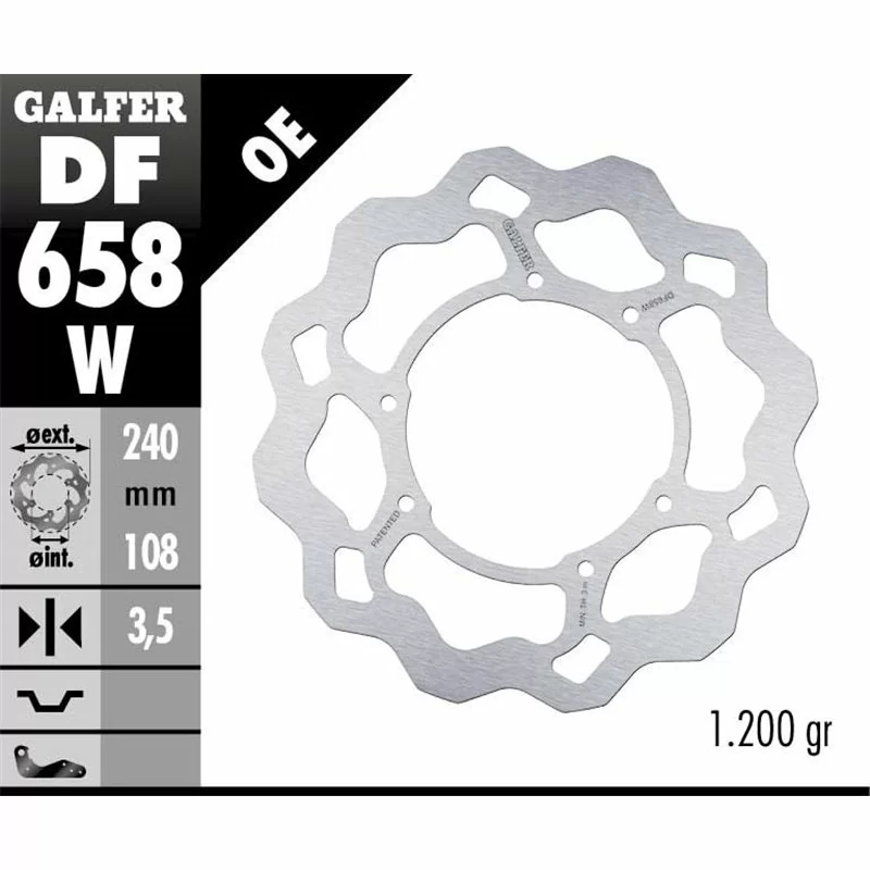 Galfer DF658W Brake Disco Wave Fixed