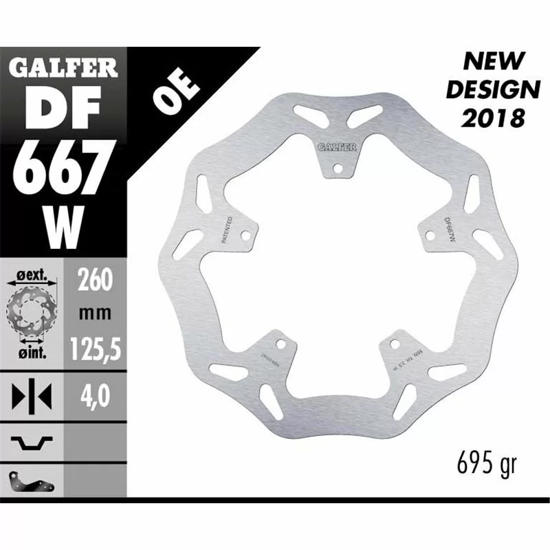 Galfer DF667W Disco De Frebo Wave Fijo